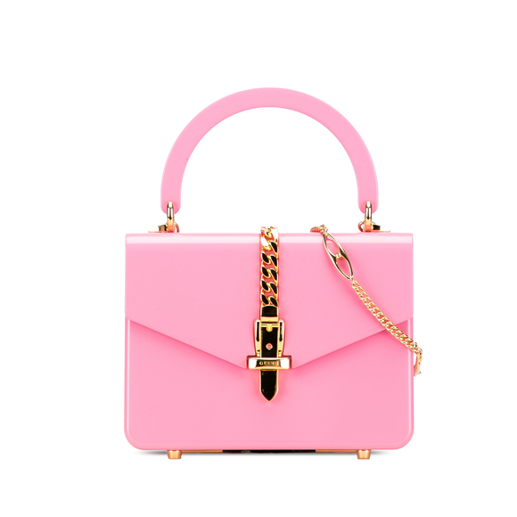 Pre-Loved Gucci Mini Acrylic Sylvie 1969 Top Handle Bag - Picture 1 of 10